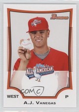 2009 Bowman Aflac All-American AJ Vanegas #AFLAC-AV 4r3