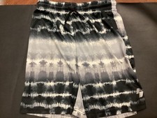 Place Sports Boys Grey white and back Active Shorts With Draw String, 7/8