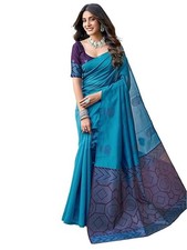 Women's Banarasi Silk Jacquard Saree with Unstitched Blouse Piece