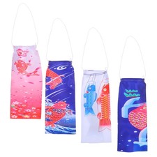 4 Pcs Wind Socks Outdoor Hanging Garden Decorations Carp Windsocks