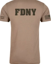 L - FDNY Tee Shirt - Military Style -Support Our Troops