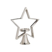 Deko Stern Mit Kerzenhalter Weihnachtsdeko Fensterbank Silber 41X41,5Cm