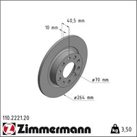 2X Zimmermann 110.2221.20 Bremsscheibe FüR Alfa Romeo Giulietta 940