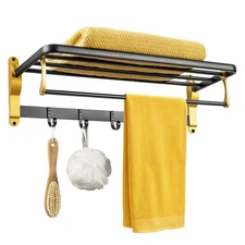 Towel Rack for Bathroom Wall Mounted, 22.8 Inch Foldable Towel Bar，Rustproof ...