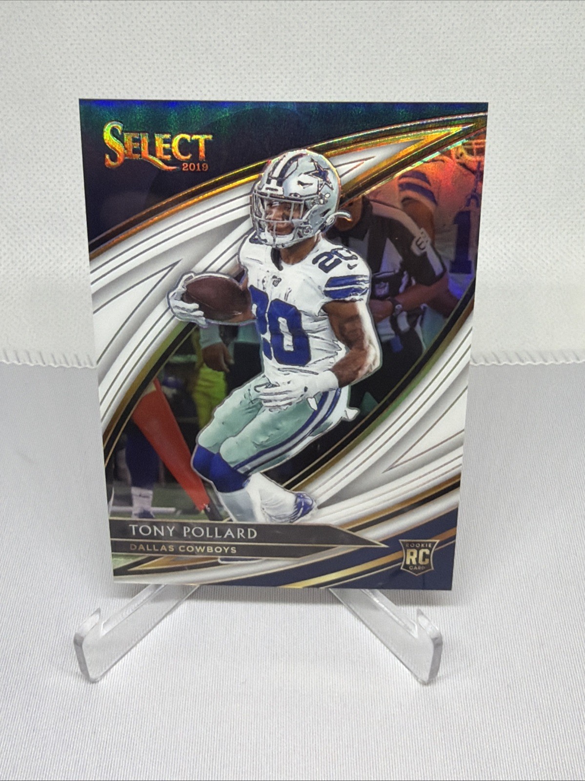 2019 Panini Select  Field Level Tony Pollard WHITE PRIZM /35