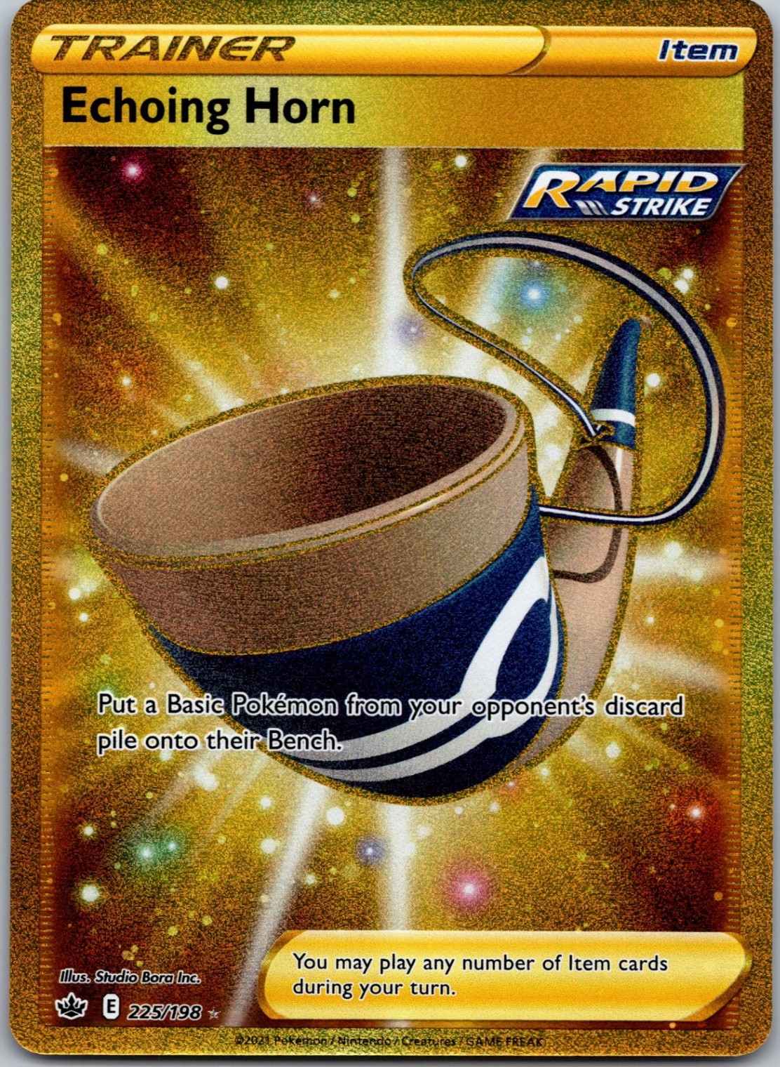 Echoing Horn (Secret) Secret Rare SWSH06: Chilling Reign 225/198 NM