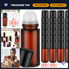 24 Pcs 50ml Brown Glass Roller Bottles for Essential Oils, Perfumes  DIY Use