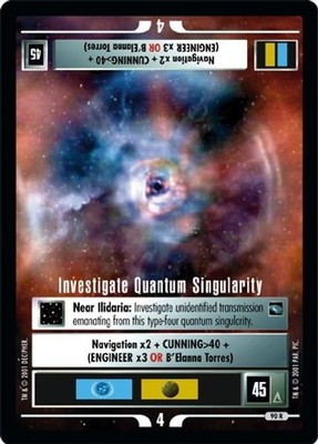 Investigate Quantum Singularity - Voyager - Star Trek CCG 1E