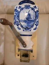 Dutch Delft Wall Coffee Mill PeDe Grinder Retro Vintage (Zassenhaus era)