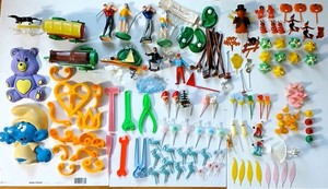 Large Lot Vintage Cake Cupcake Toppers Picks Assorted Occasions Holidays