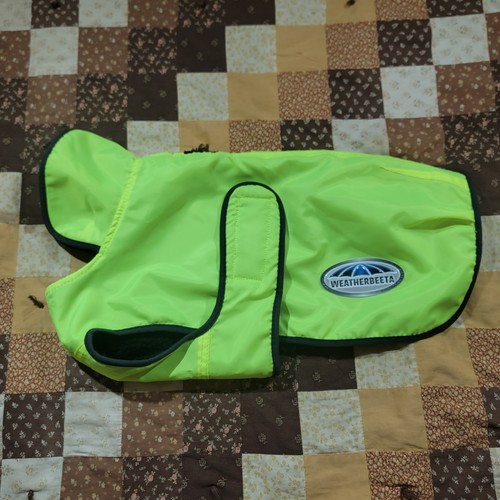 WeatherBeeta Reflective Dog Parka Hi-Vis Neon Green Fleece Lined