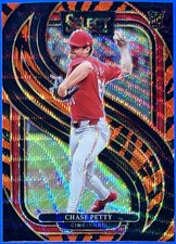 Chase Petty 2025 Select - Premier - Tiger Prizm #184 Cincinnati Reds Case Hit