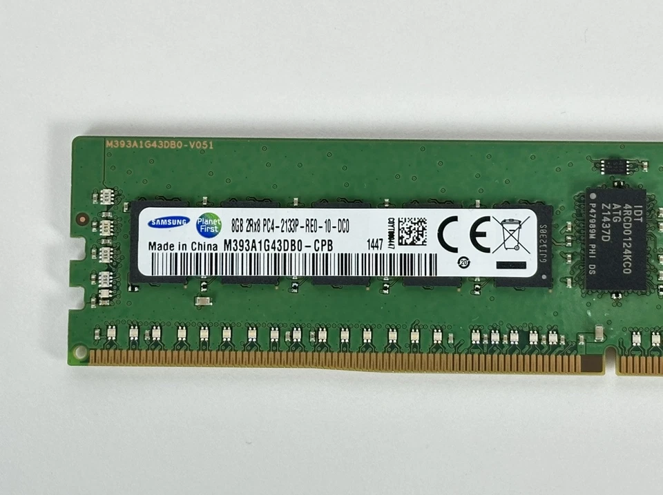 Lote de 32 GB de 4x 8 GB 2Rx8 PC4-2133P-R ECC RDIMM RAM memoria de servidor Samsung Foto 2 de 4