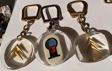 porte clé bourbon citroen , lot de trois, fixe,mobile,inclusion. Rare !!!