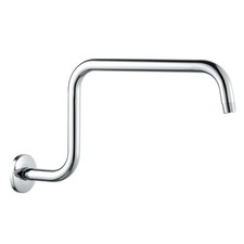 OFFO Shower Head Extension Arm 16 in, S Shaped High Rise Extender with Flange...