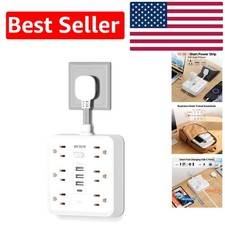 10-in-1 Surge Protector with 6 AC Outlets  4 USB Ports for Effortless Charging