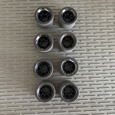 Sure-Grip Fugitive Roller Skate Wheels Set Of 8 Black 92A