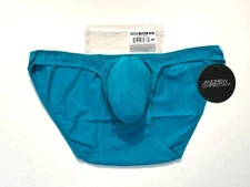 Andrew Christian  Size XL  Solid Low-Rise Cotton Blend Bikini Brief - Teal