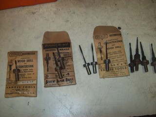 10 Assorted Vintage Stanley Screw Mate Wood Drill/Countersink Bits NOS