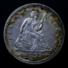 1853 Seated Liberty Quarter Arrows Rays One Year Type Strong Detail Nice Toning