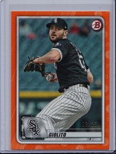 Lucas Giolito 2020 Bowman Orange Parallel #'d /25 Chicago White Sox Paper Base