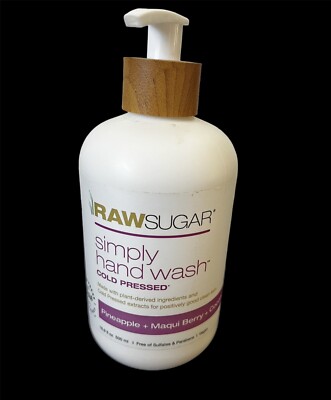 NEW Raw Sugar Simply Hand Wash Pineapple + Maqui Berry + Coconut 16.9 oz