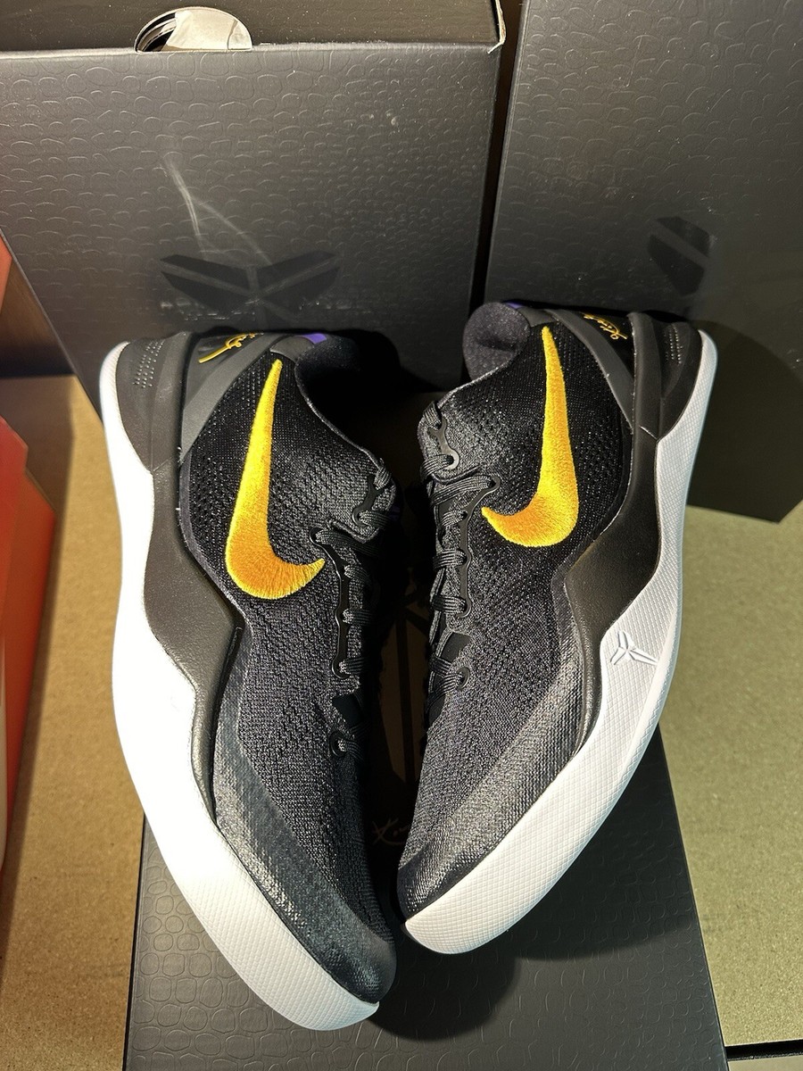 Kobe 8 Protro Lakers Away Black/ Gold Size 10.5 Men Brand New Ship