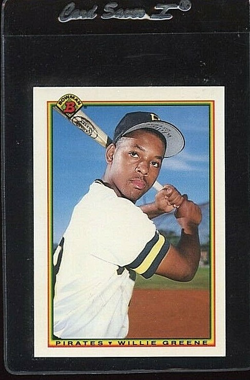 1990 BOWMAN TIFFANY #173 WILLIE GREENE ROOKIE RC PITTSBURGH PIRATES 