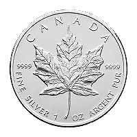 Lot de 10 pièces d'argent feuille d'érable canadienne année aléatoire de 1 oz - Photo 1 sur 1