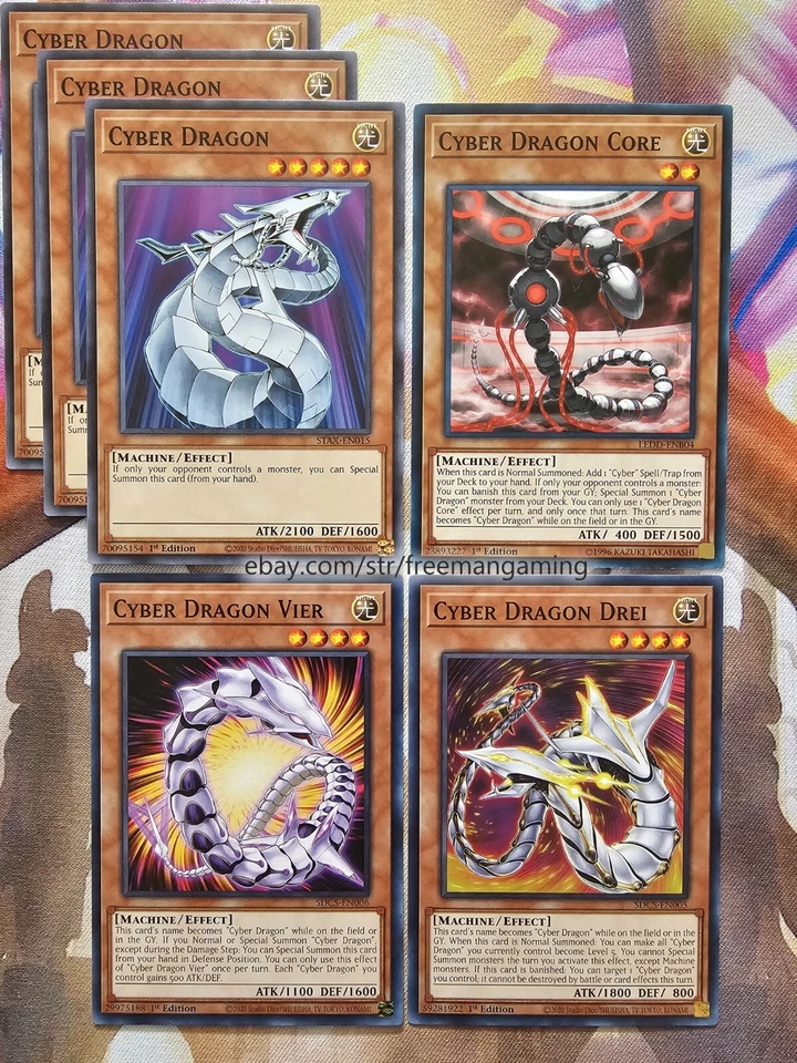 Yugioh Zane Truesdale Cyber Dragon Deck 55 Cards Cyberdark Infinity End Anime GX - Image 3 of 4