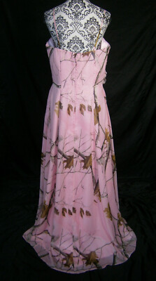 pink and camo wedding dresses Dress fitted style CORSET back sizes 16 to 24 – Weddings in Camo Mossy Oak winter Pink Camo Wedding Dress -