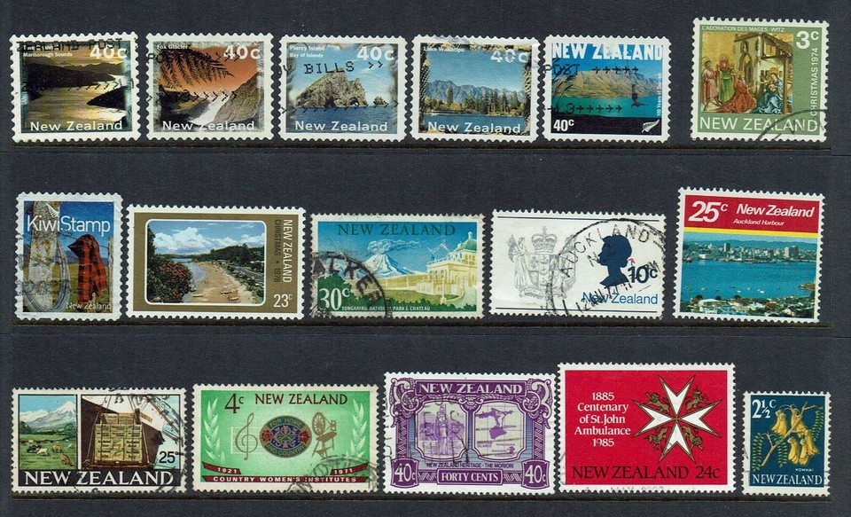 Collection of 34 Stamps New Zealand used eBay