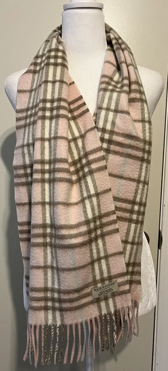 Checked Cashmere Scarf in Pink - Burberry