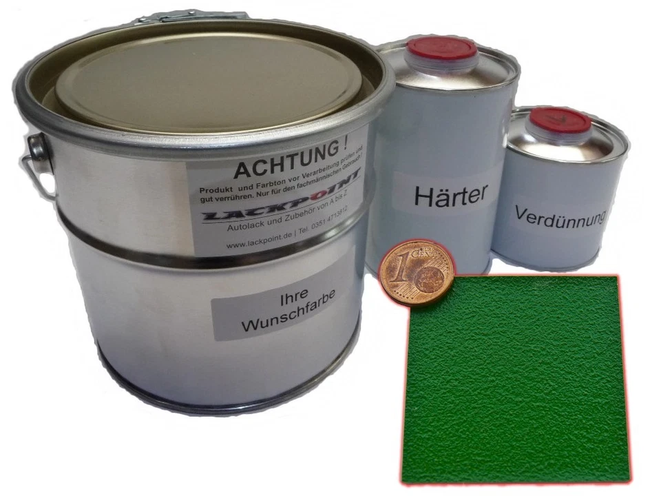 LACKPOINT 1 Liter Set 2K Strukturlack Antirutschbelag RAL Wunschfarbe Bootslack Deck !