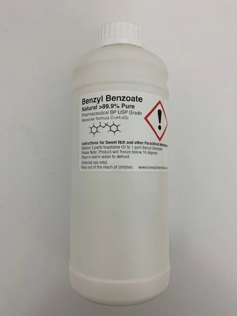 Benzylbenzoat reine Qualität 99,9% rein 500ml - USP-Qualität - ideal für süßen Juckreiz