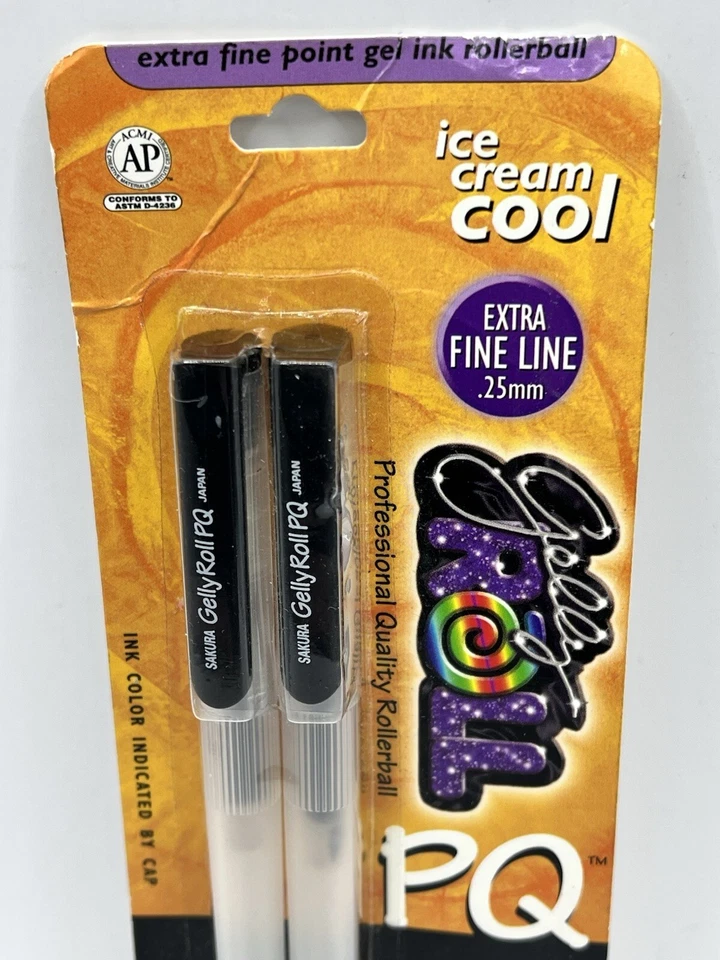 Sakura Gelly Roll Extra Fine Point Gel Ink Rollerball Pen 2-PACK Black 39281 VTG - Image 2 of 4