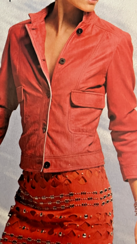 Hochwertige rote Lederjacke aus handschuhweichem Lammnappa von ALBA MODA, Gr. 38 - Bild 1 von 17