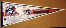 TORONTO BLUE JAYS 1992 WORLD SERIES AMERICAN LEAGUE CHAMPIONS - 12 by 30 PENNANT