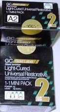 Pack of 10  GC Fuji Gold Label 2 LC Light Cured Glass Ionomer Cement