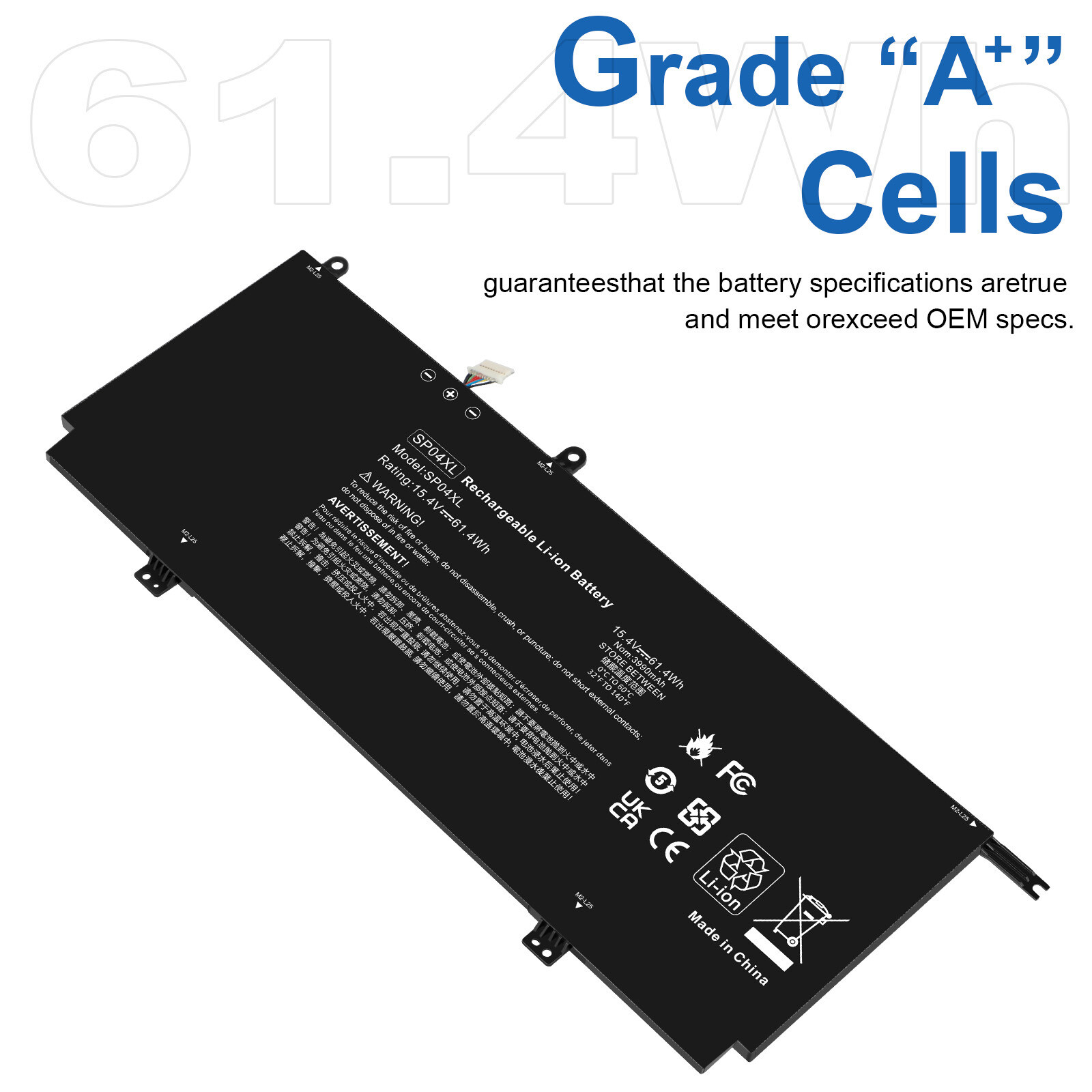 SP04XL L28764-005 BATTERY FOR HP SPECTRE X360 13-AP000 13T-AP000 13-AP0053DX