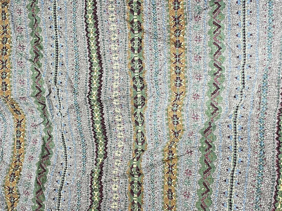 Ralph Lauren 罕见贴合床单床上用品 Leland Fair Isle 双人尺寸 80 年代复古 — 第 4/4 张图片