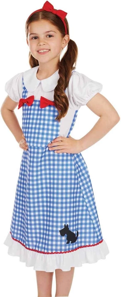 Girls Dorothy Costume Kids Wizard Of Oz Movie Film Dress Halloween - Image 2 of 4
