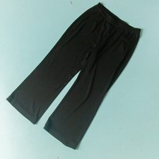 Misook Vintage Black Thick Knit Wide Leg Super High Rise Dress Pants Sz Large