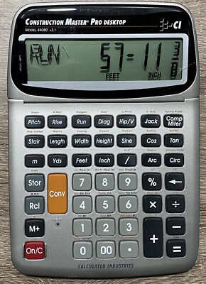 Calculated Industries Construction Master Pro Desktop 44080 V3.1 READ