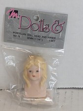 Mangelsen's Dolls Porcelain Blonde Hair Lady Head and Hands 162-76 1-1/4"