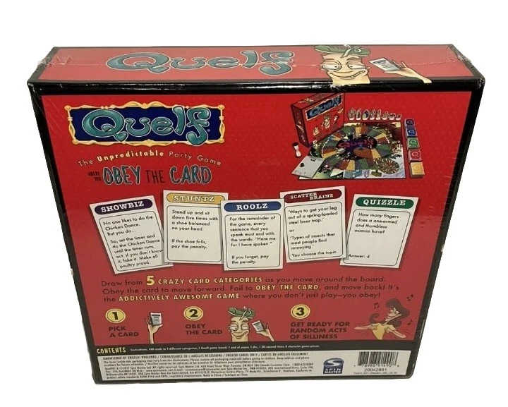 Quelf Boardgame The Unpredictable Party Game Spin Master 2008 Brand New Sealed - Image 2 of 2