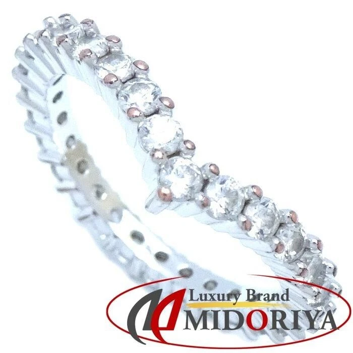 Swarovski Anello Cristallo Trasparente Misura 10.5 Placcato Argento Gioielli - Immagine 2 di 4