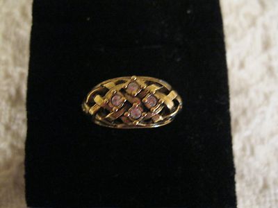 AVON SPARKLING BASKET WEAVE RING - SIZE 7 1/2