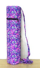 INDIAN HANDBLOCK" Purple Floral Yoga Mat Carrier Gym Bags With Shoulder Strap UK