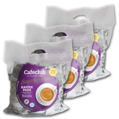 Caféclub Ristretto 3 x 100 Kaffeepads, einzeln verpackt